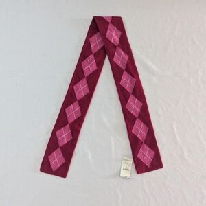 New Express Women's Scarf Red Pink 100% Cashmere 50"x3.5"